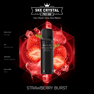 SKE Crystal Pro 800 - 2% Nikotin (2 Stk. pro Packung) - Mehrweg Pod System / 10 Stück - McVapes
