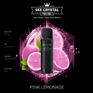SKE Crystal Pro 800 - 2% Nikotin (2 Stk. pro Packung) - Mehrweg Pod System / 10 Stück - McVapes