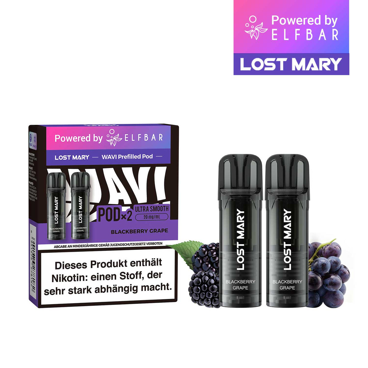 Vorbestellung: 10x Elfbar Lost Mary WAVI 2% Nikotin 2er Pack - McVapes